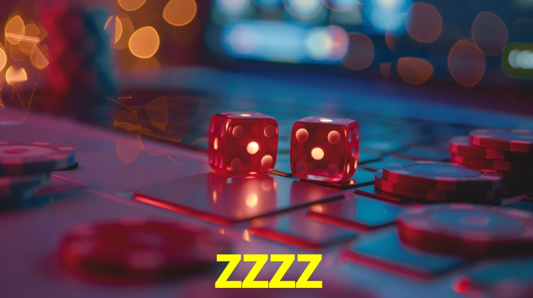 Una escena digital vívida inspirada en casino con zzzz mostrado prominentemente, luces brillantes, fichas, cartas y acentos dorados.